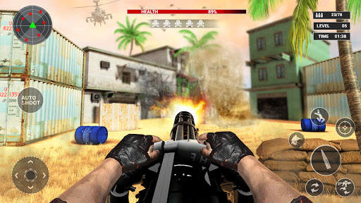 Desert Gunner Strike 2021- Machine Gun War Games screenshot 1