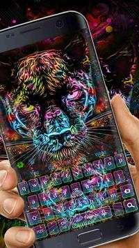 Colored  Neon Leopard  Keyboard screenshot 1