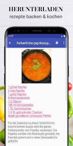 Suppe Rezepte Deutsch Kostenlos Offline screenshot 2
