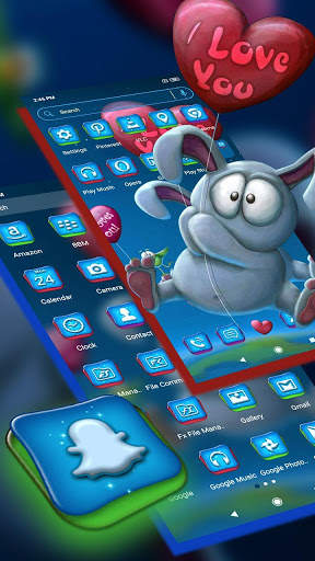 Cartoon Bunny Launcher Theme screenshot 2