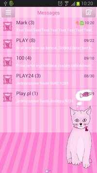 Pink Kitties Theme for GO SMS screenshot 1