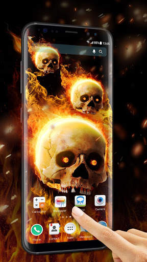 Flaming Skull Live Wallpaper for Free screenshot 2