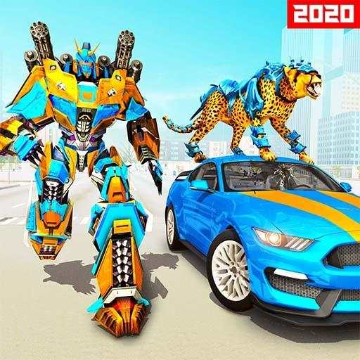 Wild Cheetah Transforming Robot Car Robot Games 1.5