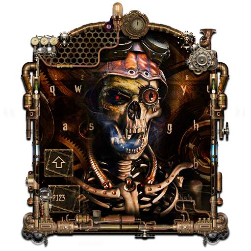 Steampunk Skull Keyboard 10001002