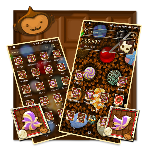 Chocolate Candy Launcher Theme icon