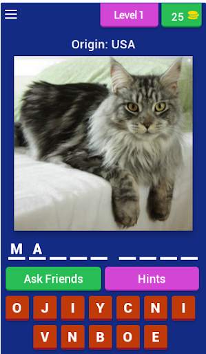 Cat Breed Quiz Game (Cat Game) screenshot 1