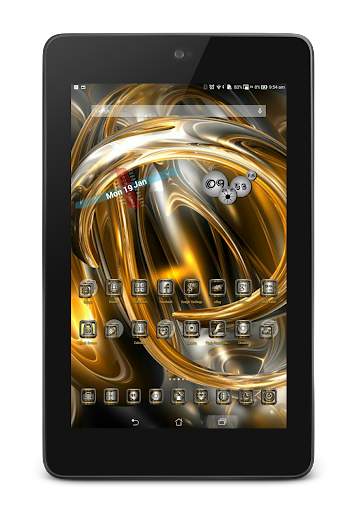 SilverGold 3D Icon CM&Launcher screenshot 14