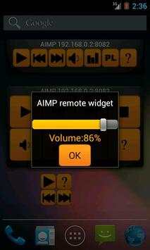 AIMP remote widget screenshot 2