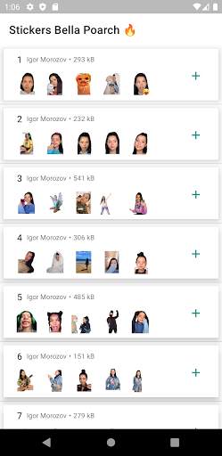 Bella Poarch from TikTok WhatsAspp Stickers screenshot 2