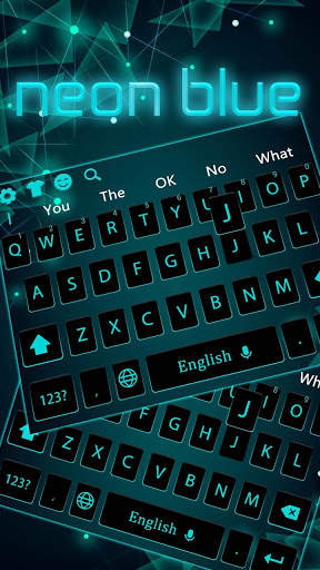 Neon Blue Keyboard screenshot 1