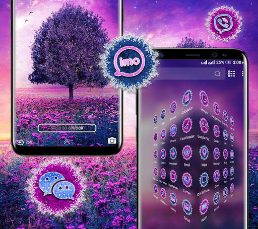Purple Tree Flowers Theme screenshot 4