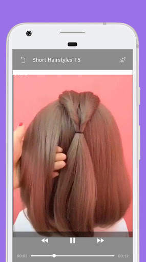 Short Hairstyle - Video Step By Step Offline screenshot 14