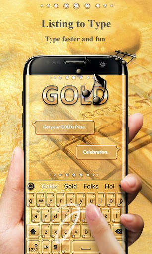 Gold Pro GO Keyboard Theme screenshot 3