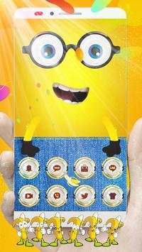 Yellow Mini Friend Cartoon Theme स्क्रीनशॉट 3