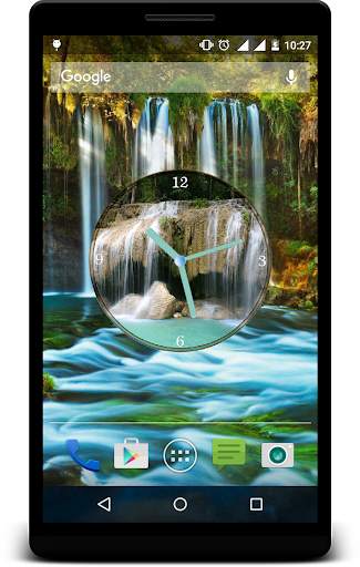 Waterfall Clock Live Wallpaper screenshot 3