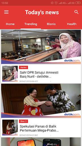 Today's news screenshot 1