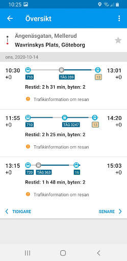Reseplaneraren screenshot 2