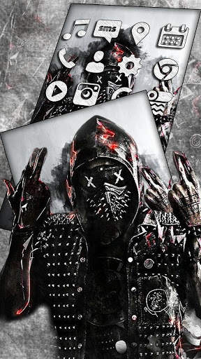 Black, Mask, Man3D иконки тем фоновых HD скриншот 3