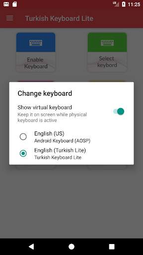 Turkish Keyboard Lite screenshot 3
