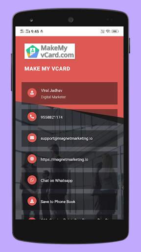 Digital Business Card Maker App by Make My vCard screenshot 16
