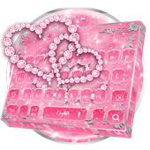 Pink Rose Diamond Keyboard Theme icon