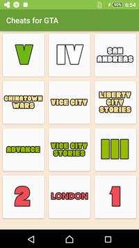 Cheats for GTA - Codes 2017 screenshot 1