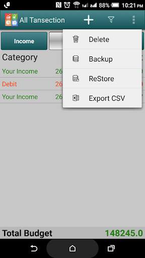 Income Expense & Budget Manager screenshot 2