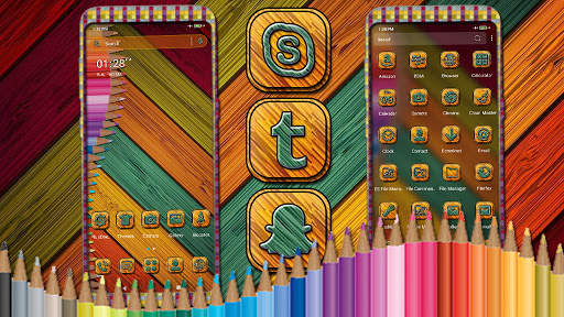 Pencil Color Launcher Theme screenshot 1