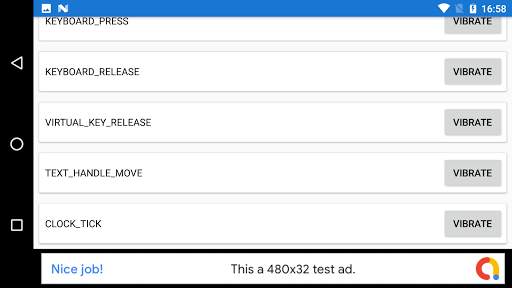 Haptic Feedback Checker 2 تصوير الشاشة