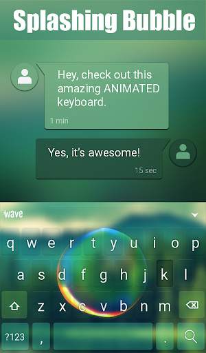 Splashing Bubble Keyboard स्क्रीनशॉट 3