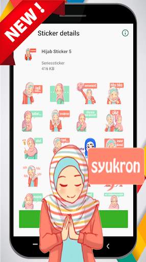 WA Sticker Muslimah Hijab Sticker Cute screenshot 8