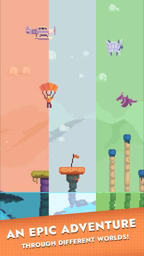 Sky Diver Classic - Hi-Bit retro parachute arcade screenshot 2