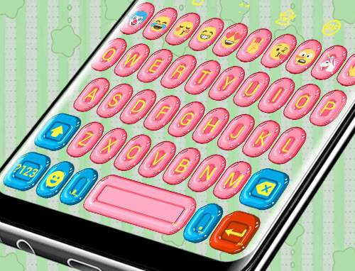 Donuts Sweet Emoji Keyboard Theme screenshot 5