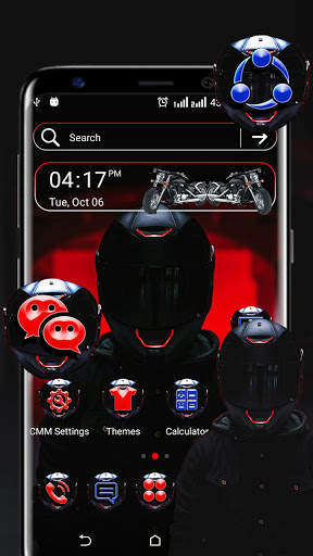Bike Helmet Launcher Theme screenshot 1