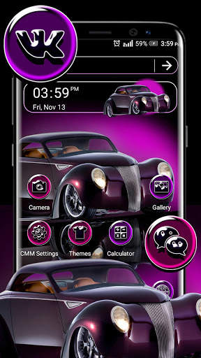 Purple Car Theme screenshot 1