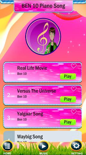 Ben 10 Song Tiles Game скриншот 1
