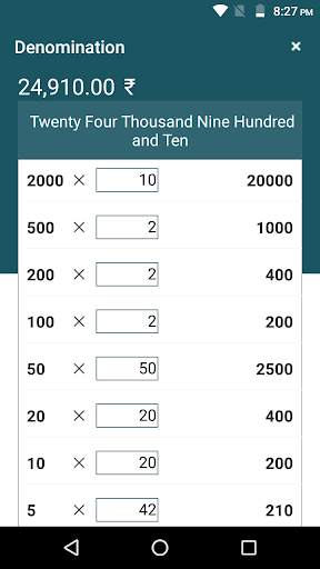 Denomination: Cash Calculator & Counter (INDIA) screenshot 2