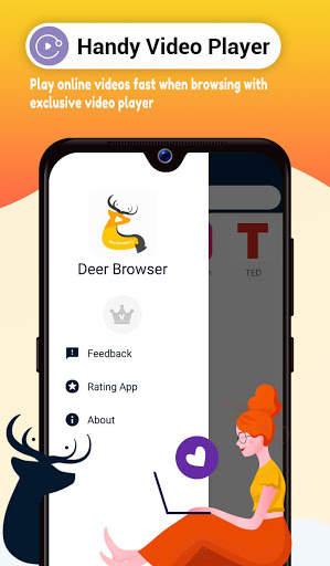 Deer Browser Lite: Free, Light & Safe Browser 📺 screenshot 4