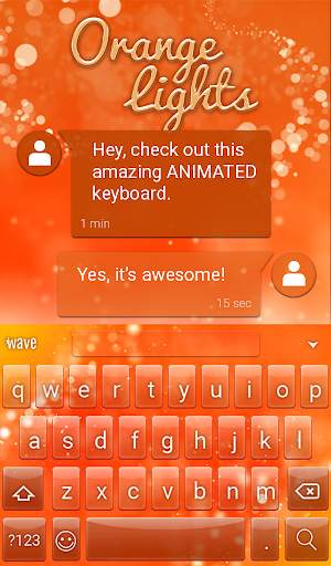 Orange Lights Animated Keyboard screenshot 3