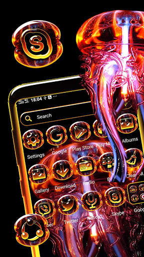 Jellyfish Launcher Theme screenshot 4