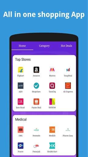 Online Shopping App for Flipkart, Amazon, Snapdeal screenshot 1