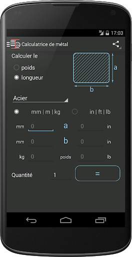 Déterminer le poids d’un métal screenshot 1
