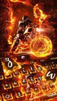 Motyw klawiatury Fire Bike Racing screenshot 1