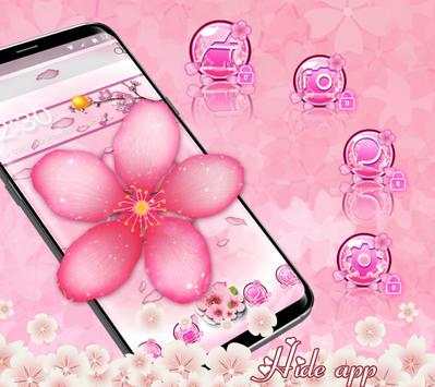 3D Pink Sakura Blossom Launcher screenshot 1