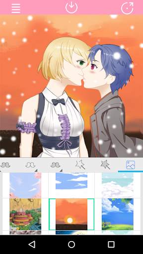 Anime Avatar Maker: Kissing Couple 8 تصوير الشاشة