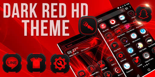 Dark Red Launcher Theme скриншот 3