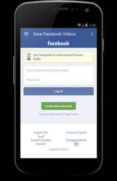 Save Facebook Videos screenshot 1