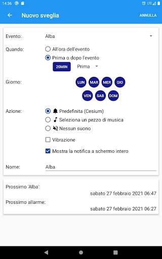 Sveglia Solare screenshot 6