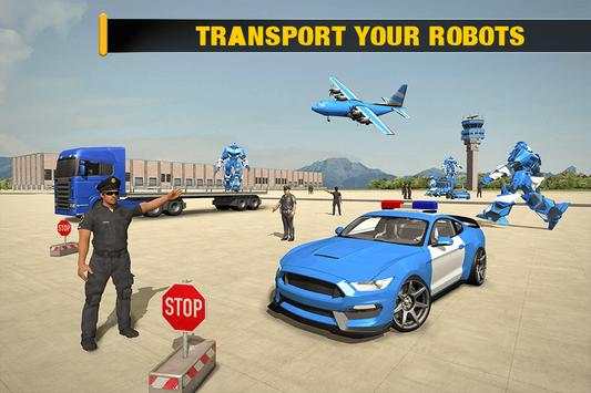 US Police Robot Car - Police Plane Transport Ship screenshot 3