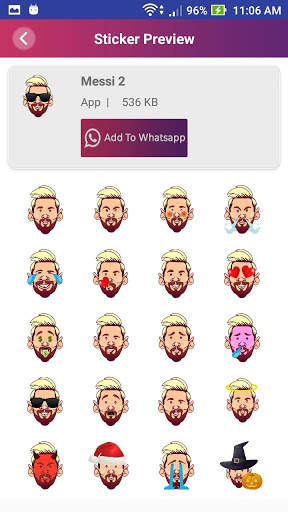 Messi Stickers For Whatsapp screenshot 3